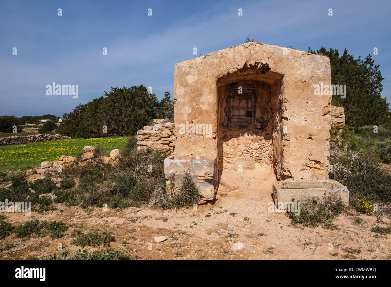 Zisterne, Portossaler, Formentera, Pitiusas-Inseln, Balearische Gemeinschaft, Spanien Stockfoto