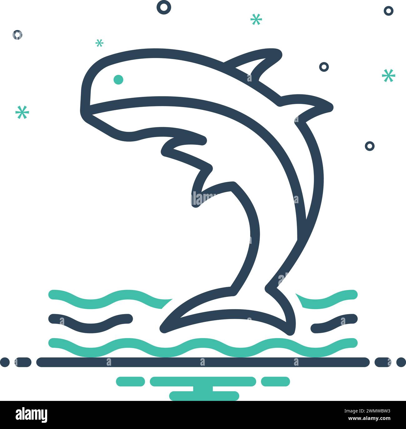 Symbol für hai, Fisch Stock Vektor