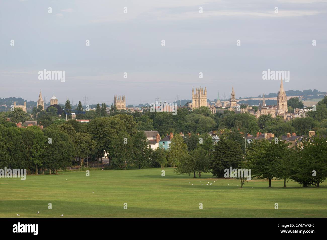Blick über Oxford von South Parks, Oxford, Großbritannien. Stockfoto