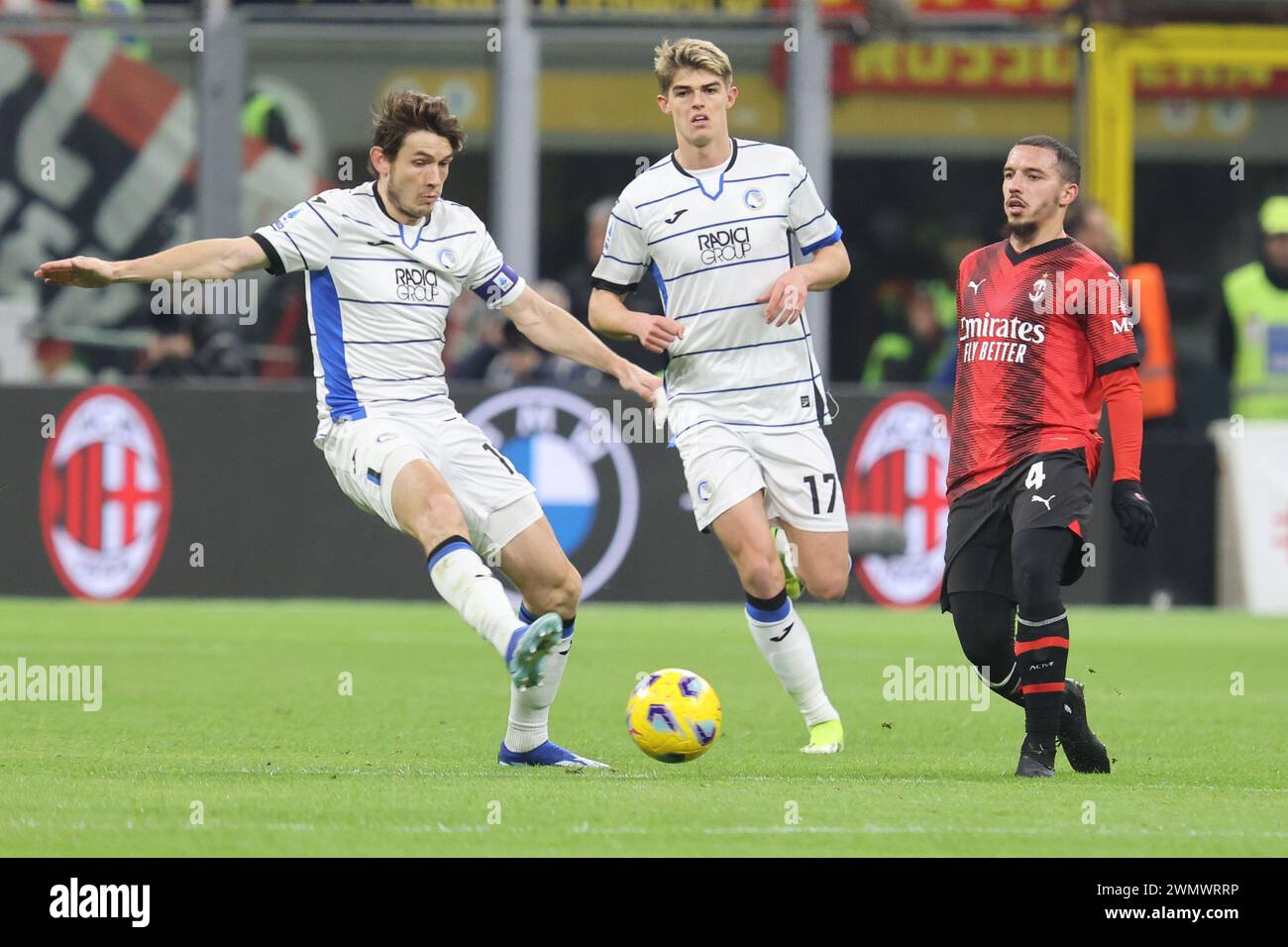 Mailand Italien - 26. Februar 2024 - AC Milan vs Atalanta - Serie A 2023/2024 - Ismael Bennacer (4 AC Milan) Stockfoto