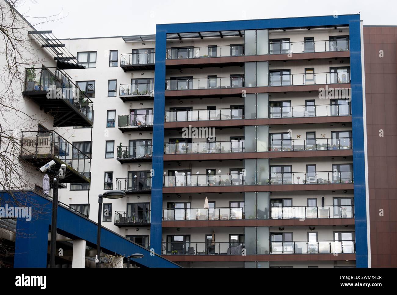 Earlsdon Park Village Apartments, Coventry, West Midlands, England, Großbritannien Stockfoto