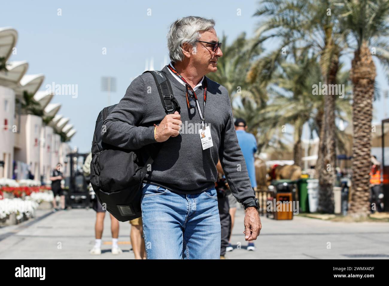 Carlos Sainz Senior (Spa), Porträt während des Formel 1 Gulf Air Bahrain Grand Prix 2024, 1. Runde der FIA Formel-1-Weltmeisterschaft 2024 vom 29. Februar bis 2. März 2024 auf dem Bahrain International Circuit, in Sakhir, Bahrain - Foto Xavi Bonilla/DPPI Credit: DPPI Media/Alamy Live News Stockfoto