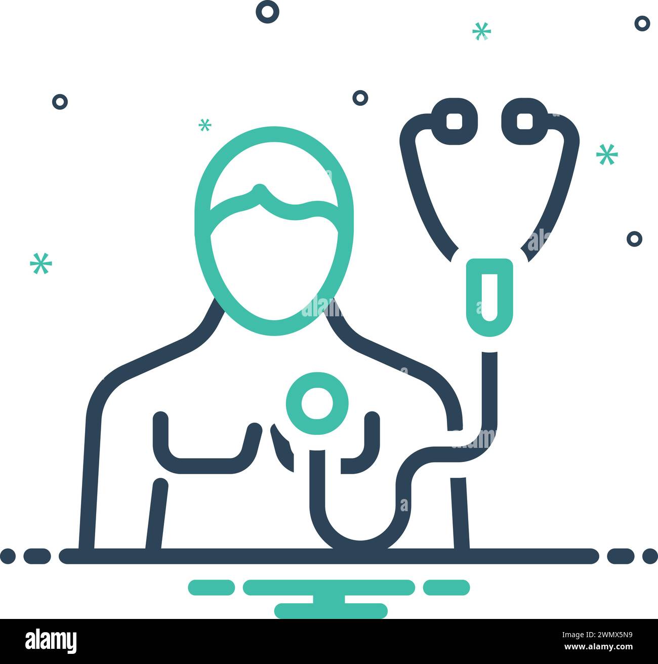 Symbol für Körperprüfung, Prüfung Stock Vektor