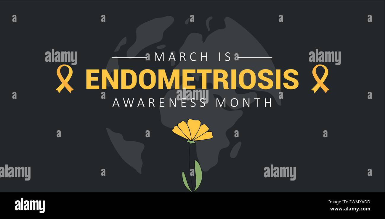 Nationale Endometriose-Sensibilisierungsmonat märz-Info-Grafik-Vektor-Illustration Stock Vektor