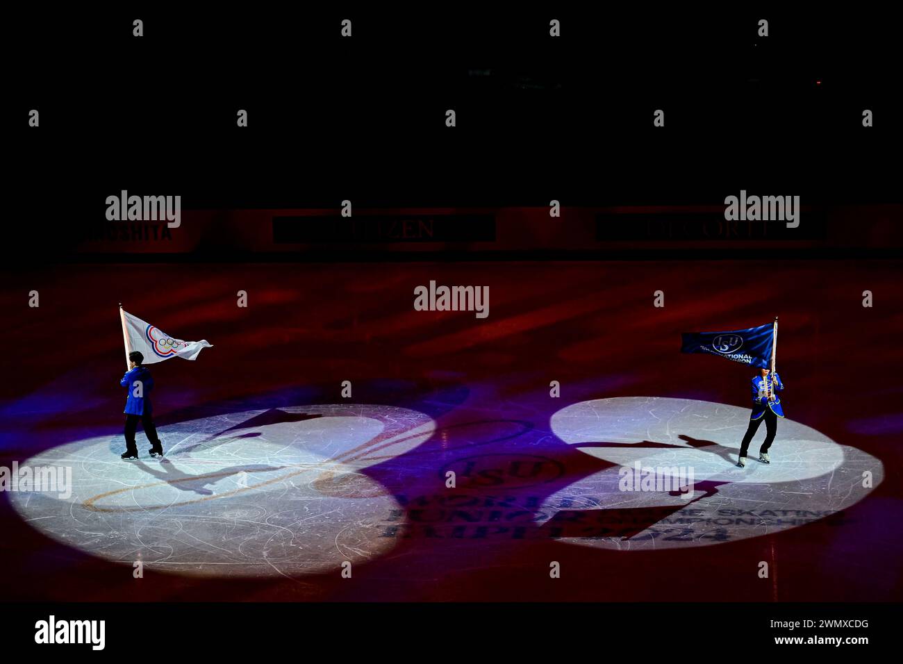 Eröffnungszeremonie bei der ISU-Junioren-Eiskunstlauf-Weltmeisterschaft 2024 in der Taipei Arena am 28. Februar 2024 in Taipei City, Taiwan. Quelle: Raniero Corbelletti/AFLO/Alamy Live News Stockfoto