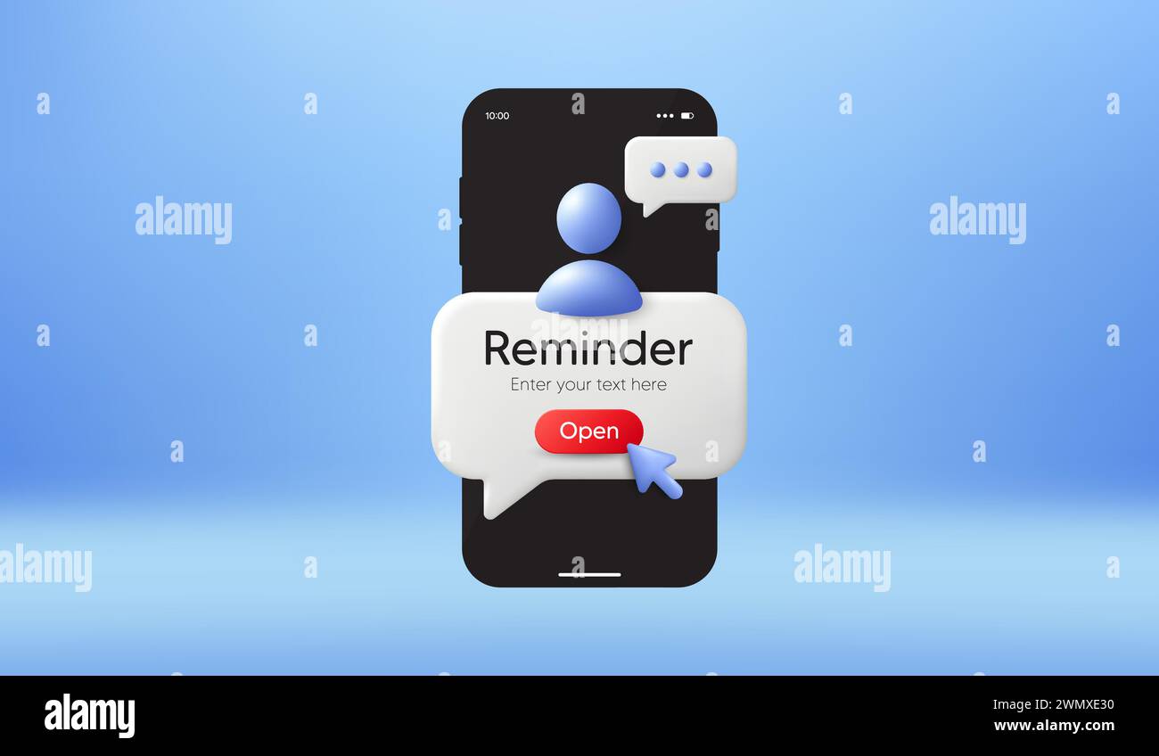 Nachricht eines Freundes auf dem Bildschirm. Neuer Hinweis auf dem Smartphone. Benachrichtigung über Freundschaftsanfrage. Meldungsalarm. Vektor Stock Vektor