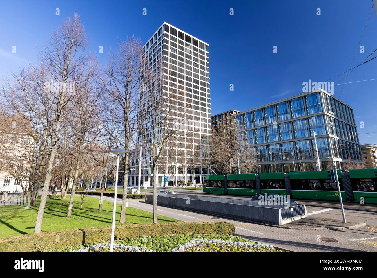 Parkhaus Baloise, Basler Versicherungen, Aeschengraben, Basel, Kanton Basel-Stadt, Schweiz Stockfoto