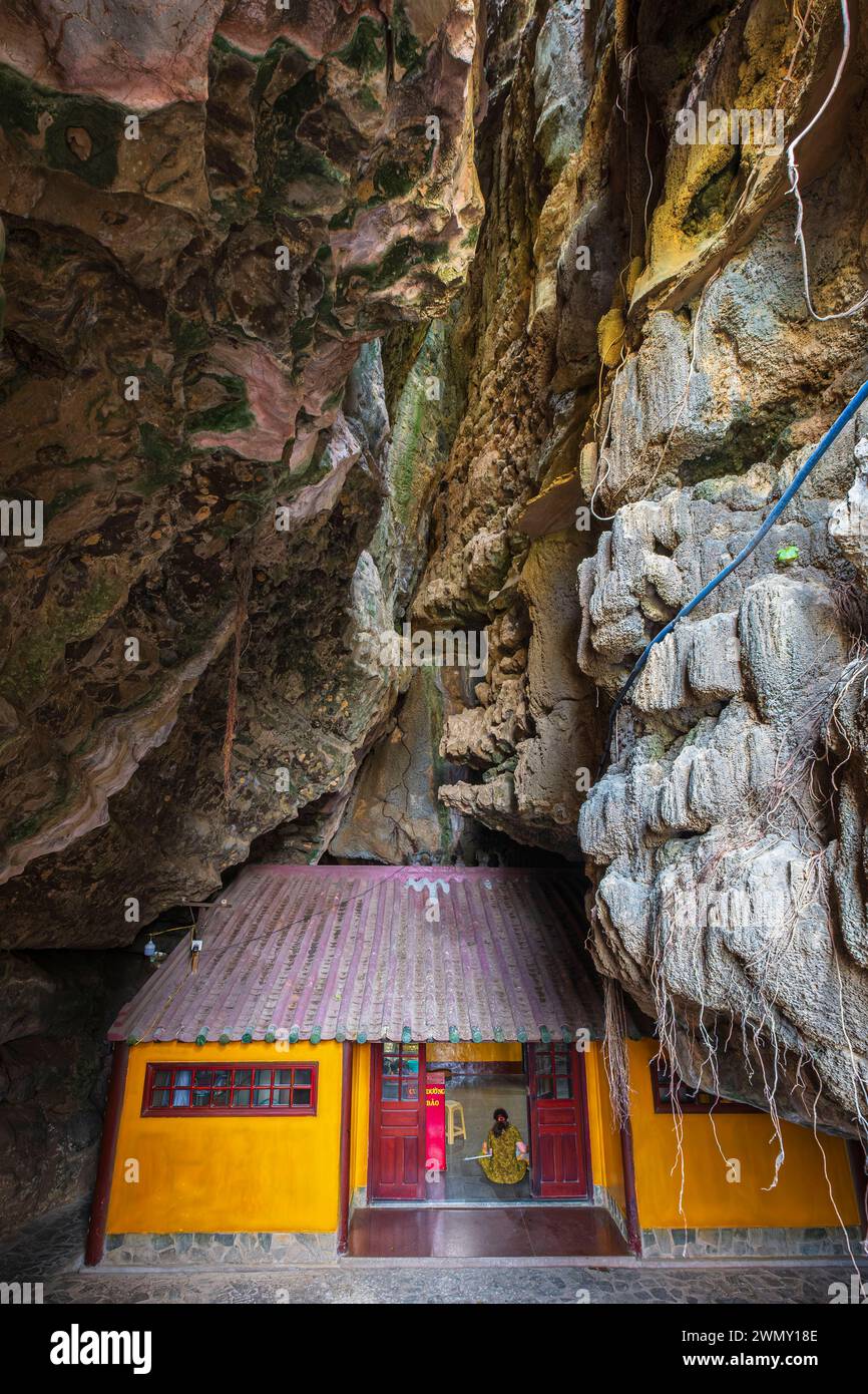 Vietnam, Mekong Delta, Provinz Kien Giang, Ha Tien, Thach Dong, Tien-Son-Pagode in der Thach-Dong-Höhle Stockfoto