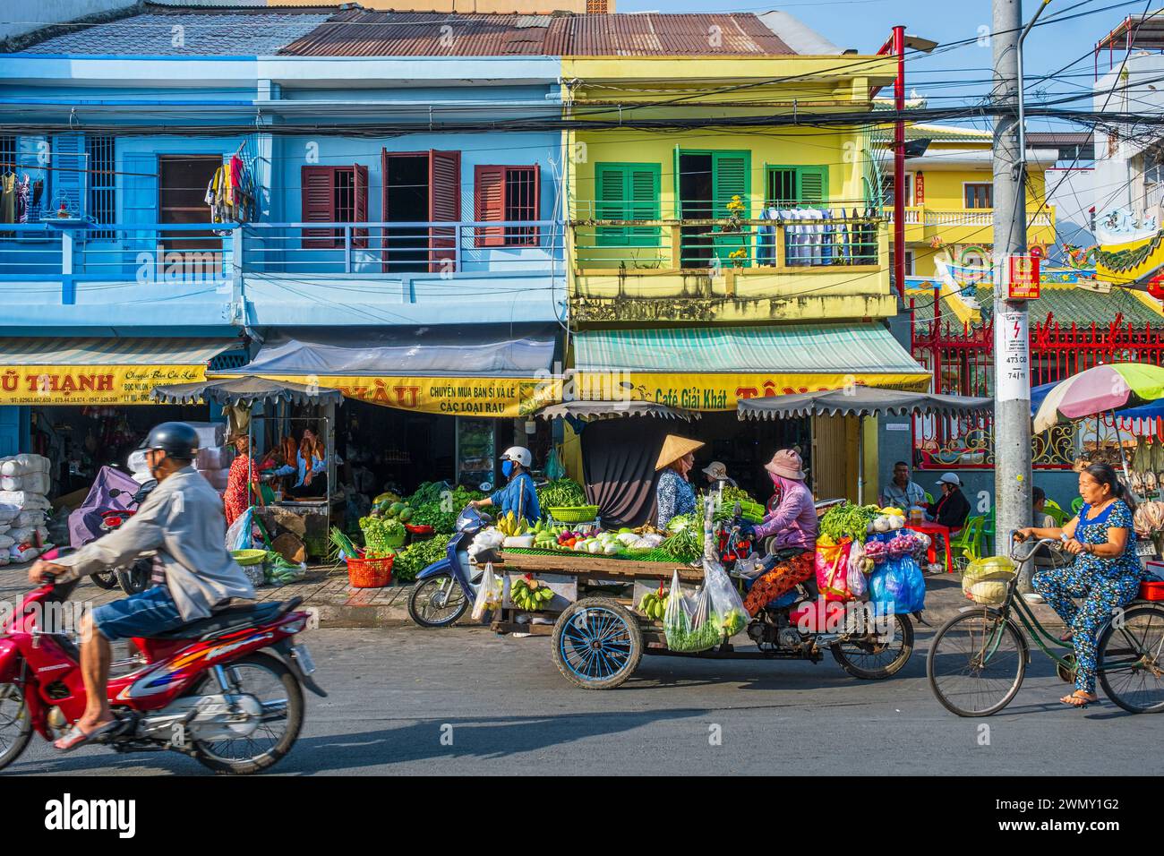 Vietnam, Mekong Delta, eine Provinz von Giang, Chau Doc, Marktviertel Stockfoto