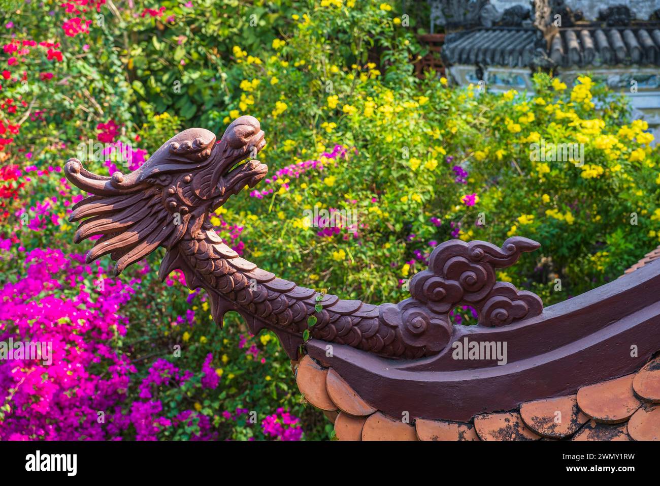 Vietnam, Mekong Delta, eine Provinz Giang, Chau Doc, Nui Sam Bezirk, ein wichtiger Wallfahrtsort, Hang Pagoda oder Phuoc Dien Tu Pagoda an den Hängen des Mount Sam Stockfoto