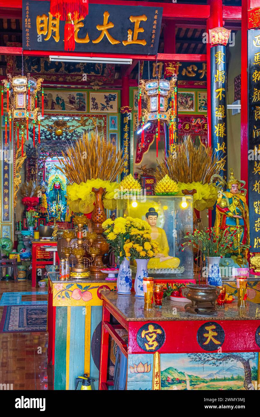 Vietnam, Mekong Delta, eine Provinz von Giang, Long Xuyen, Quan Thanh de Quan Pagode Stockfoto