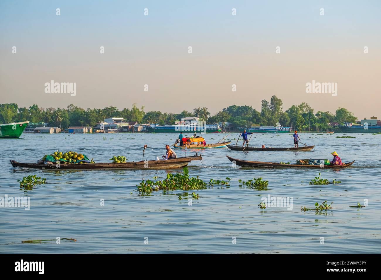 Vietnam, Mekong Delta, eine Provinz Giang, Long Xuyen, Transport auf dem Hau Stockfoto