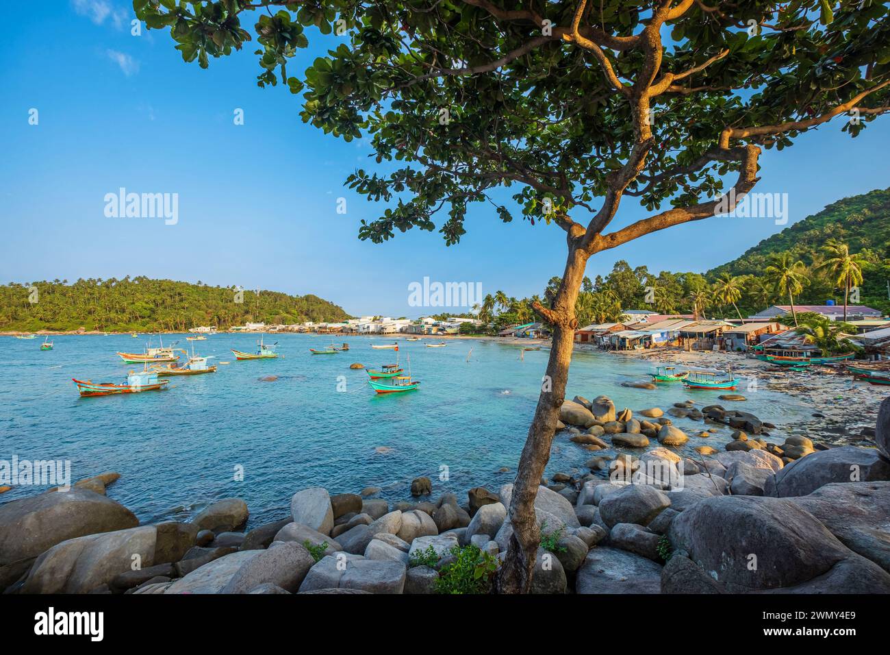 Vietnam, Provinz Kien Giang, Insel Hon Son (oder Lai Son), Fischerdorf Bai Gieng Stockfoto