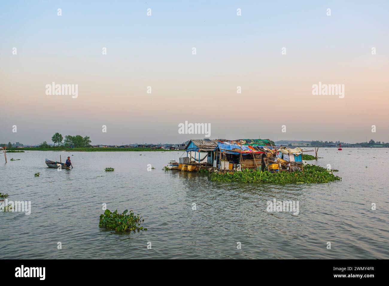 Vietnam, das Mekong-Delta, eine Provinz von Giang, Long Xuyen, der Fluss Hau Stockfoto
