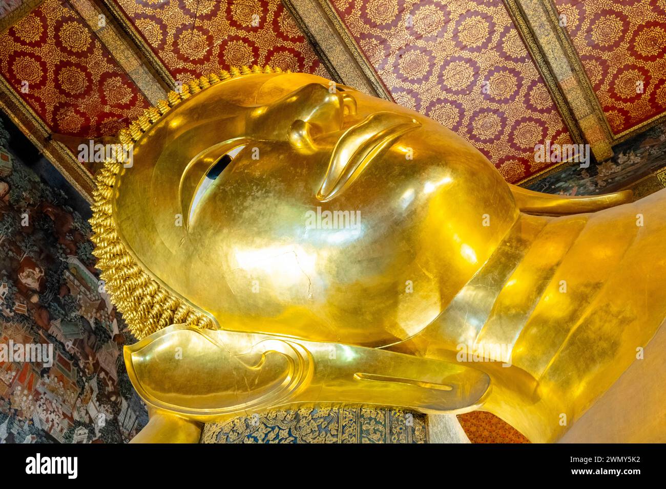 Thailand, Bangkok, der Königliche Palast oder der große Palast, Wat Pho Tempel des liegenden Buddha Stockfoto