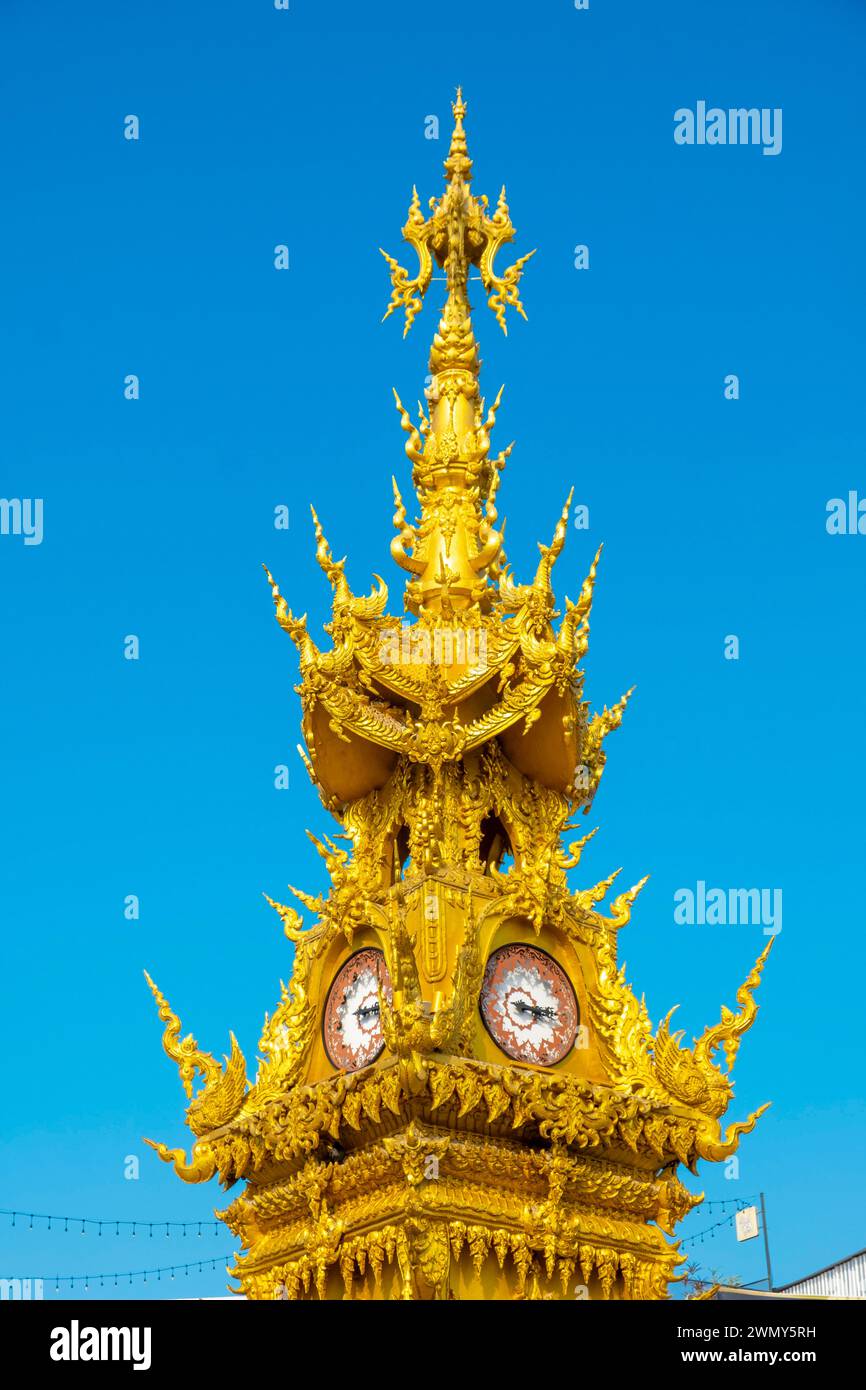 Thailand, Chiang Rai, Uhrenturm Stockfoto
