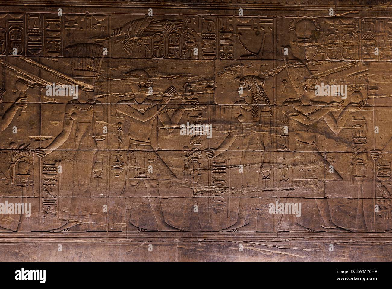 Ägypten, Assuan, nubische Denkmäler von Abu Simbel bis Philae, von der UNESCO zum Weltkulturerbe erklärt, Isis-Tempel in Philae, Heiligtum Raum XI Stockfoto