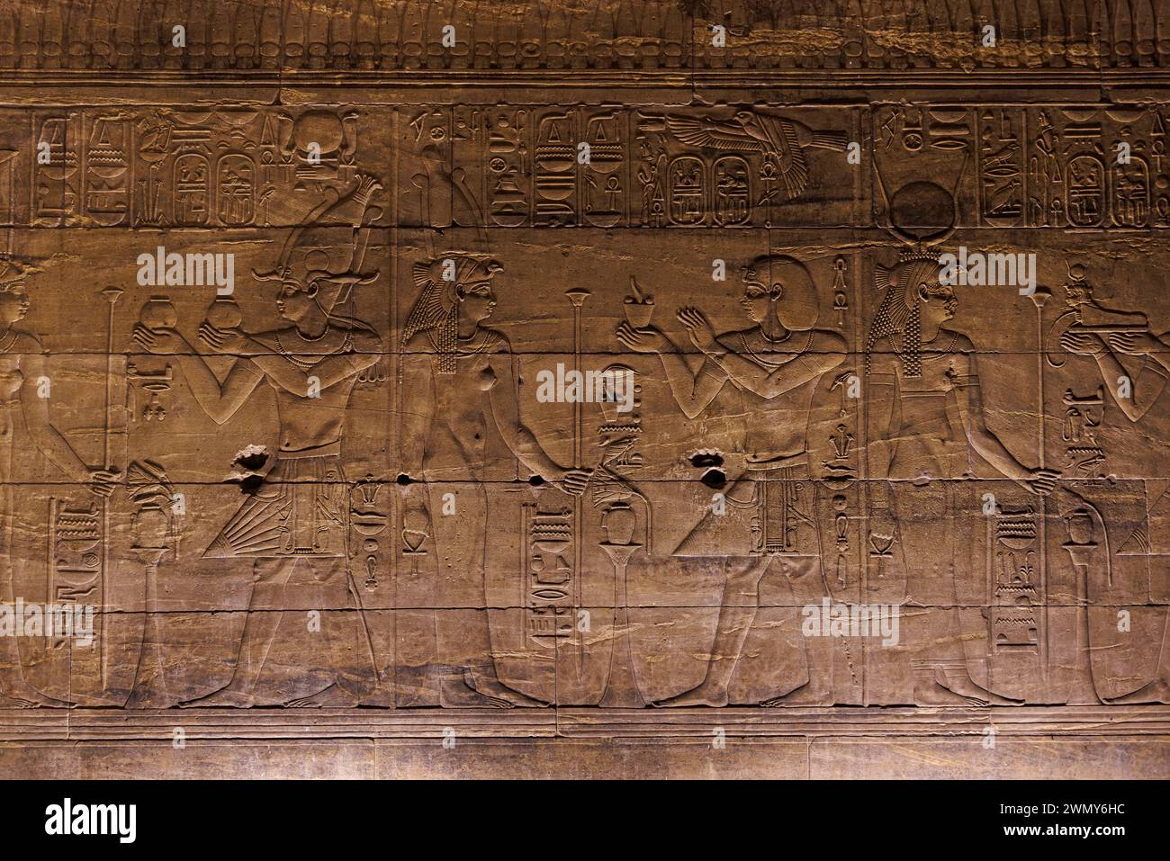 Ägypten, Assuan, nubische Denkmäler von Abu Simbel bis Philae, von der UNESCO zum Weltkulturerbe erklärt, Isis-Tempel in Philae, Heiligtum Raum XI Stockfoto