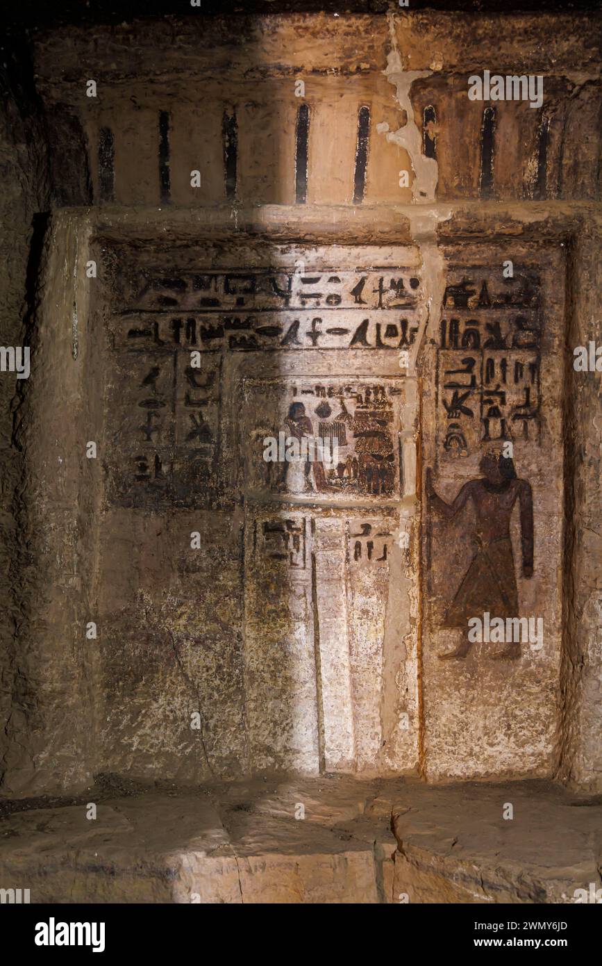 Ägypten, Assuan, Adelsgräber, Sirenput II. Grab, Mwkho und Sabni Gräber Stockfoto