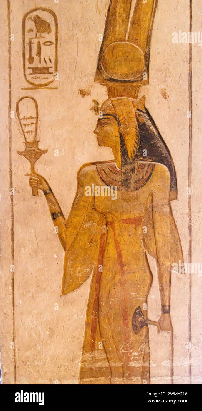 Ägypten, Abu Simbel, nubische Denkmäler von Abu Simbel bis Philae, die von der UNESCO zum Weltkulturerbe erklärt wurden, Nefertari-Tempel, Nefertari Stockfoto