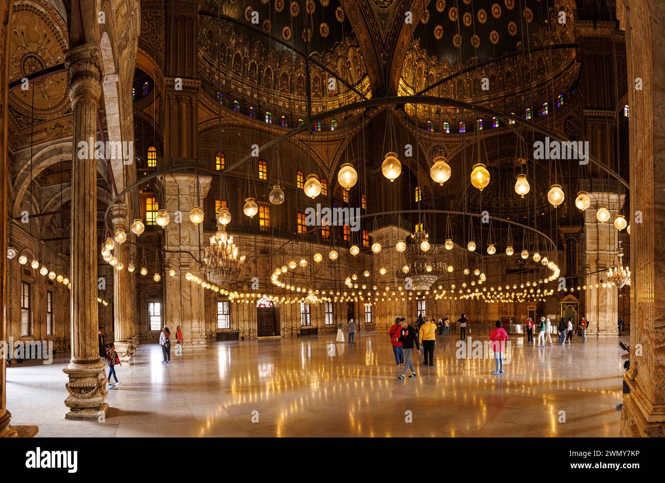 Ägypten, Kairo, das historische Kairo, das von der UNESCO zum Weltkulturerbe erklärt wurde, Zitadelle Salah al DIN Ayyubi, Moschee Muhammad Ali Pascha Stockfoto