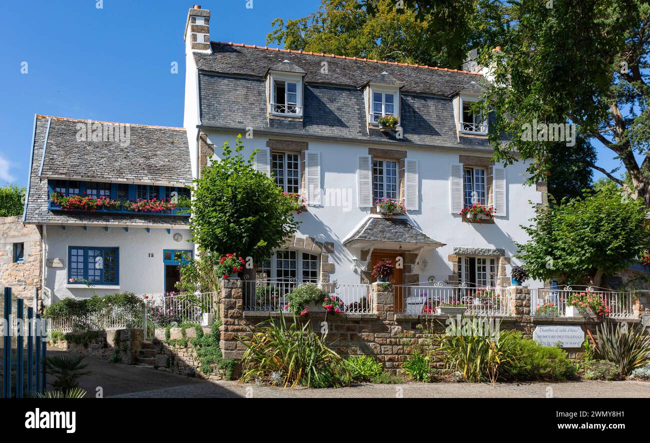 Frankreich, Finistere, Dorf Locquenole, Gästehaus Demeure des Tilleuls Stockfoto