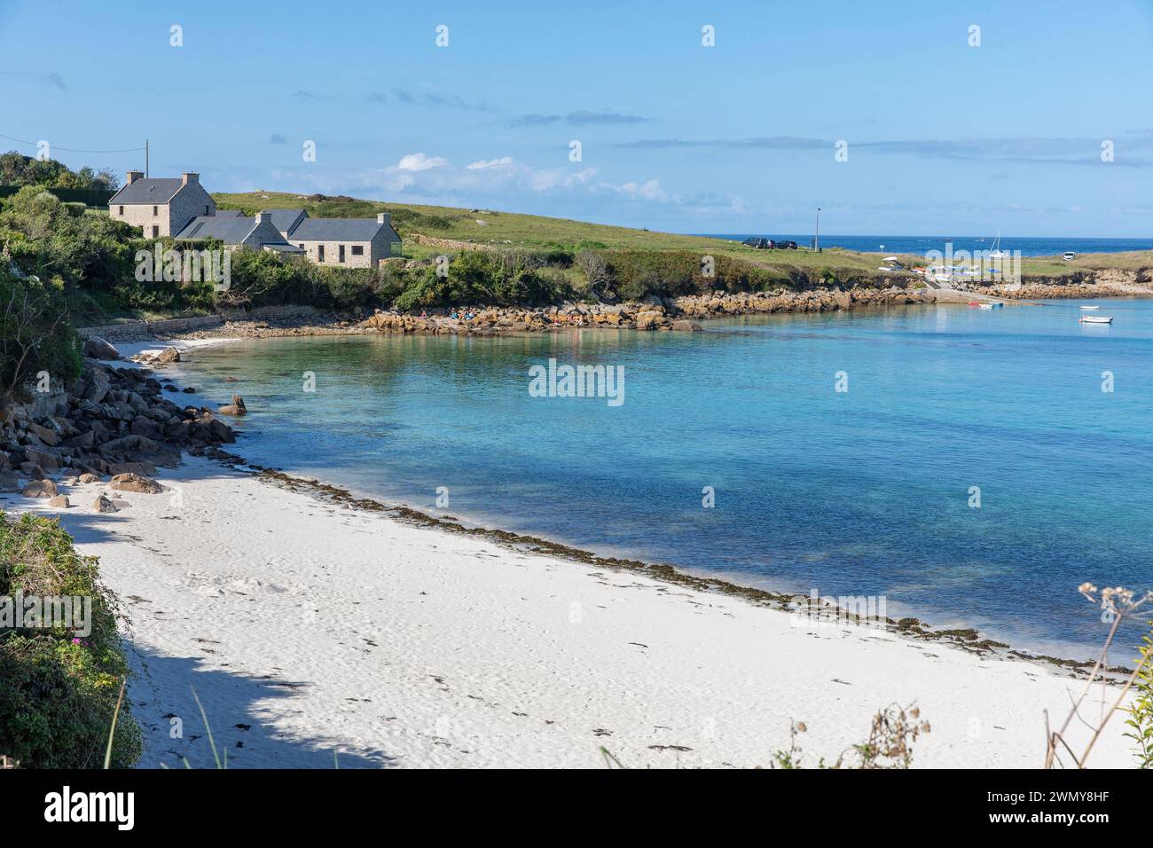 Frankreich, Finistre, Landunvez, Strand Stockfoto