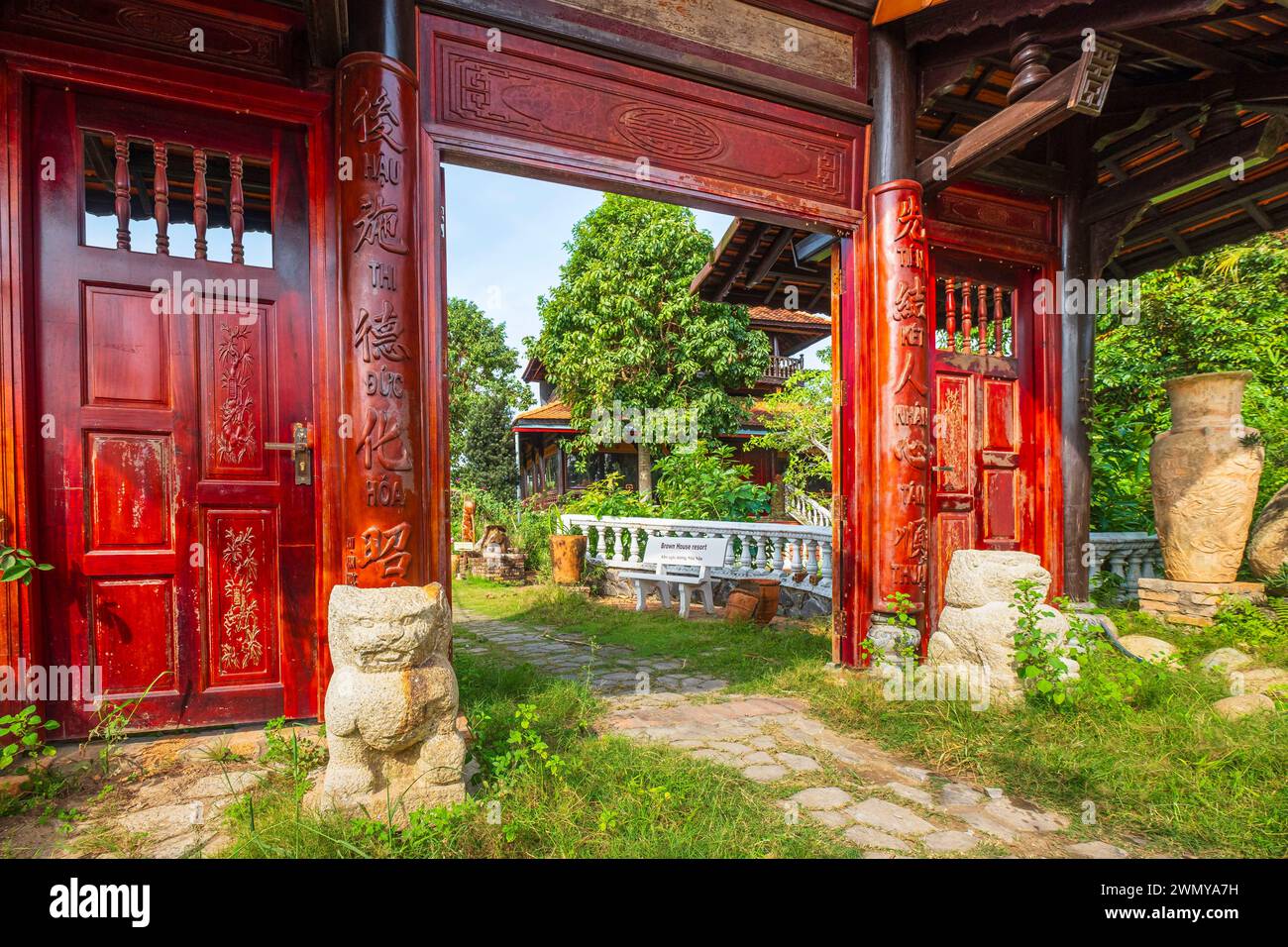 Vietnam, Mekong Delta, Phong Dien Viertel, Brown House Resort Stockfoto