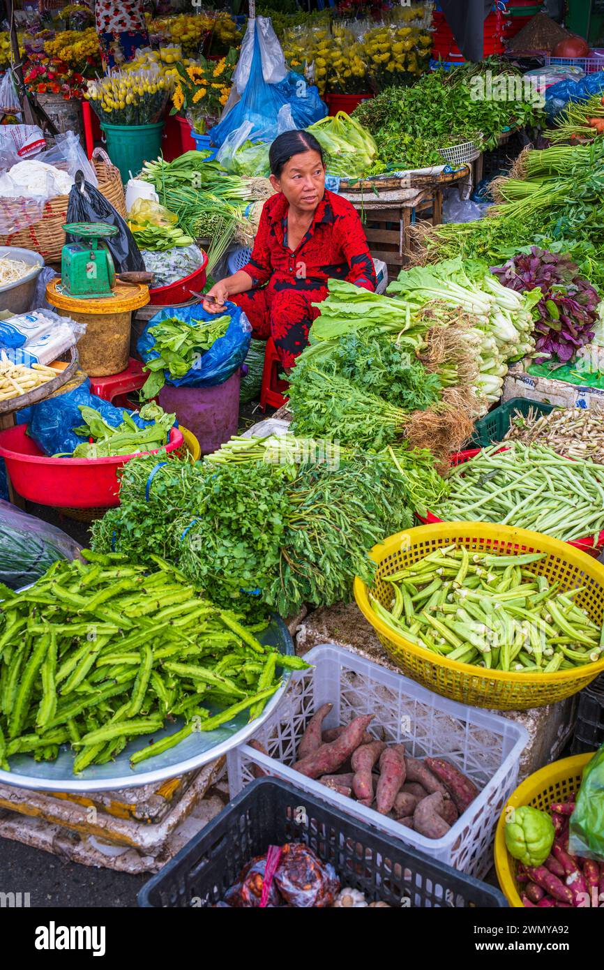 Vietnam, Mekong Delta, Provinz Kien Giang, Rach Gia, der Markt Stockfoto