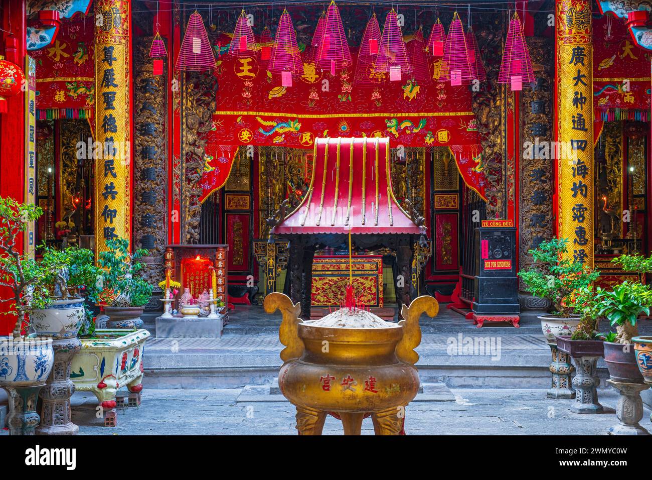 Vietnam, Mekong Delta, Sa Dec, Kien an Cung Chinesische Pagode Stockfoto