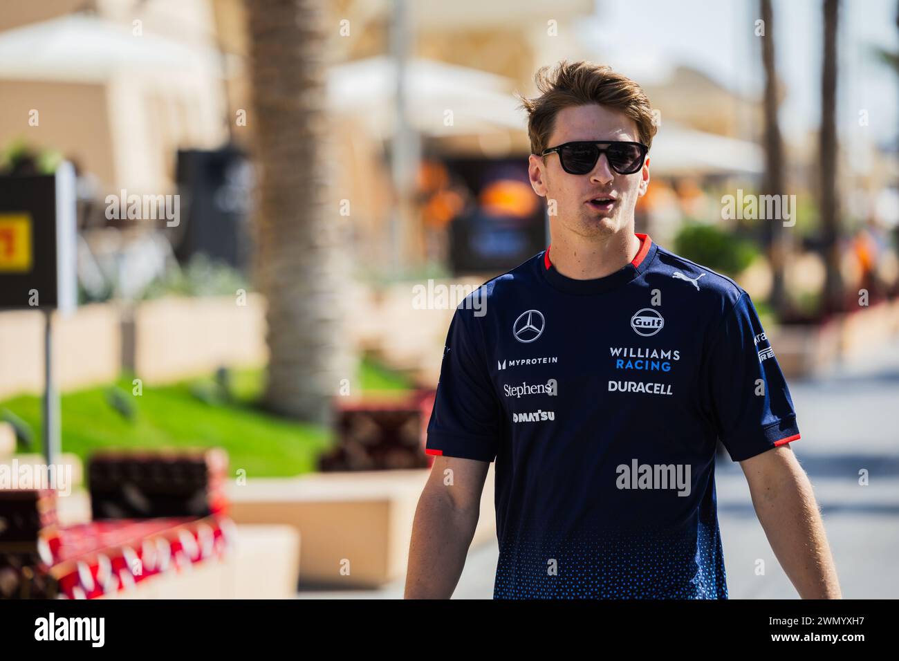 MANAMA, BAHRAIN, Bahrain International Circuit, 28.Feb.2024: Logan Sargeant aus den USA und Williams Racing während des Formel-1-Grand Prix von Bahrain Stockfoto