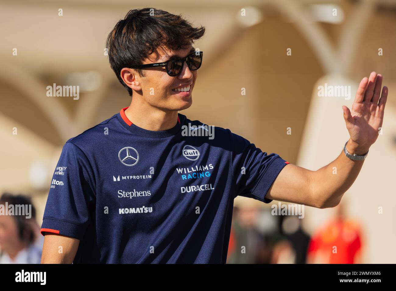 MANAMA, BAHRAIN, Bahrain International Circuit, 28.Februar 2024: Alexander Albon aus Thailand und Williams Racing während des Formel-1-Grand Prix von Bahrain Stockfoto
