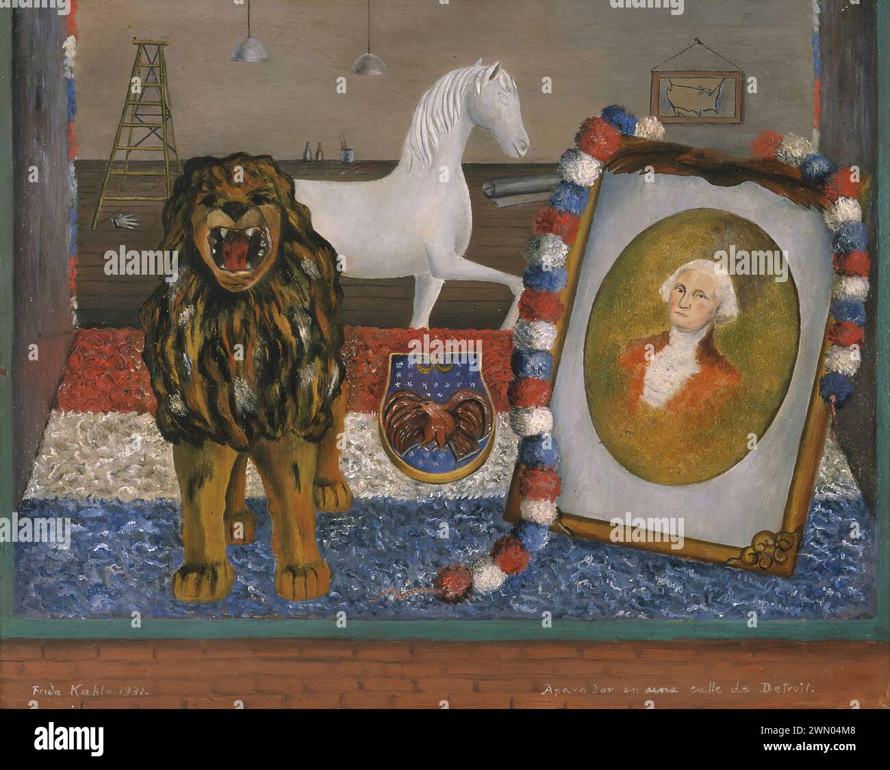 Frida Kahlo - Schaufenster in einer Detroit Street - 1932 Stockfoto