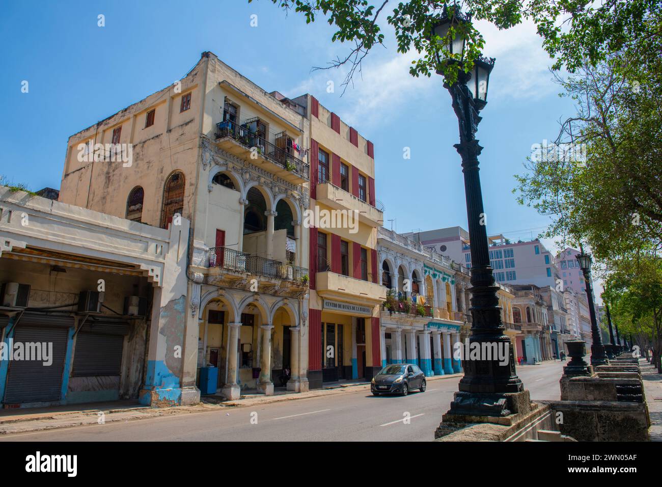 Centro de Danza de la Habana am Paseo del Prado zwischen Calle Genios und Refugio Street in Old Havanna (La Habana Vieja), Kuba. Das alte Havanna ist ein World H Stockfoto
