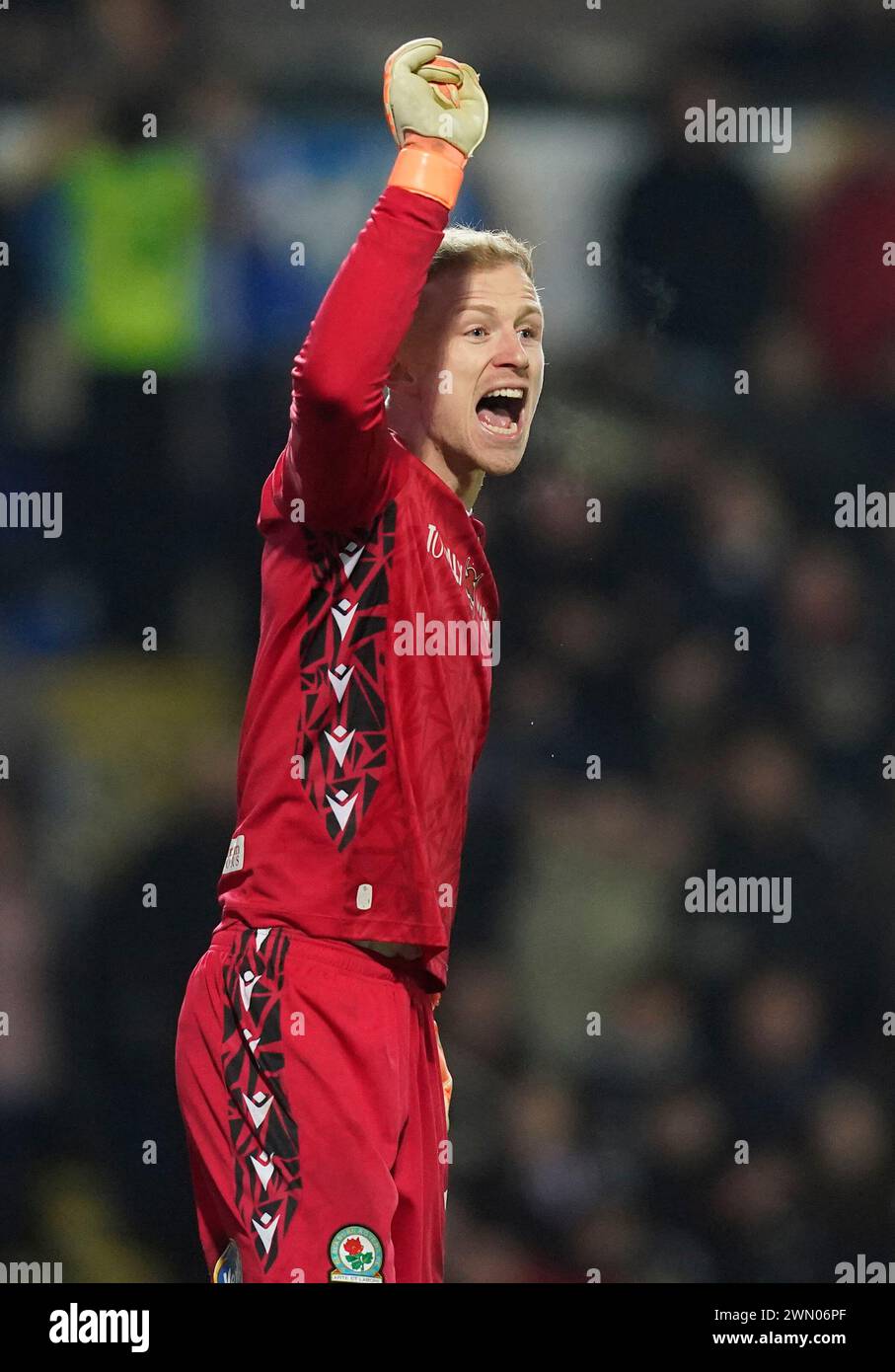 Blackburn, Großbritannien. Februar 2024. Aynsley Pears von Blackburn Rovers während des FA Cup Spiels in Ewood Park, Blackburn. Der Bildnachweis sollte lauten: Andrew Yates/Sportimage Credit: Sportimage Ltd/Alamy Live News Stockfoto