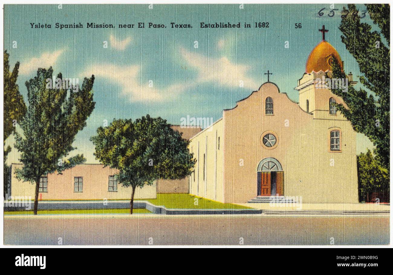 Ysleta Spanish Mission, in der Nähe von El Paso, Texas. Gegründet im Jahr 1682. Ysleta Spanish Mission, in der Nähe von El Paso, Texas. Gegründet im Jahr 1682 Stockfoto