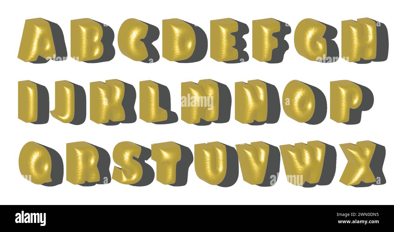 3D-Schriftzug, Gold + Pink Stock Vektor