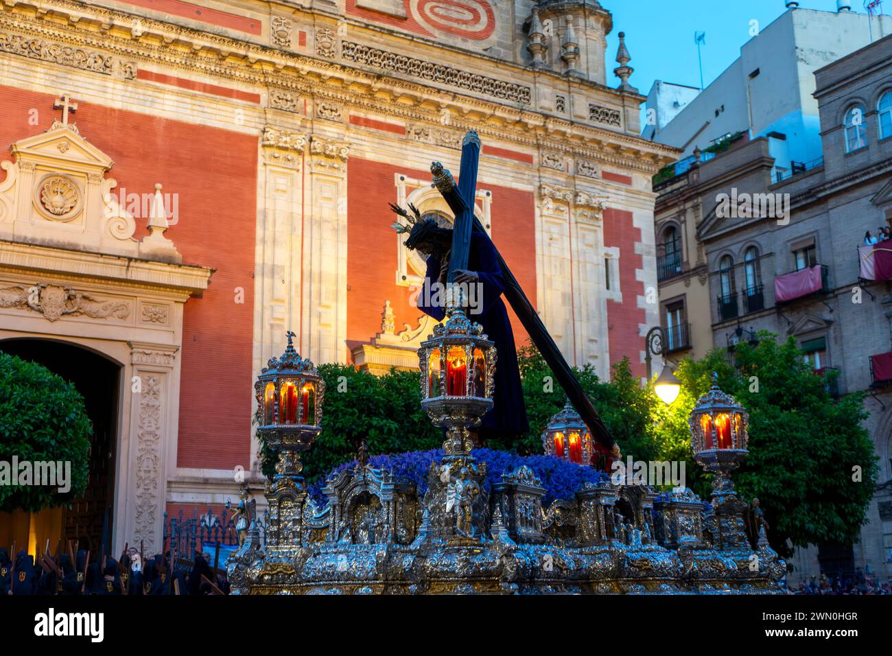 Passage von Jesus der Passion während der Karwoche in Sevilla, Spanien Stockfoto