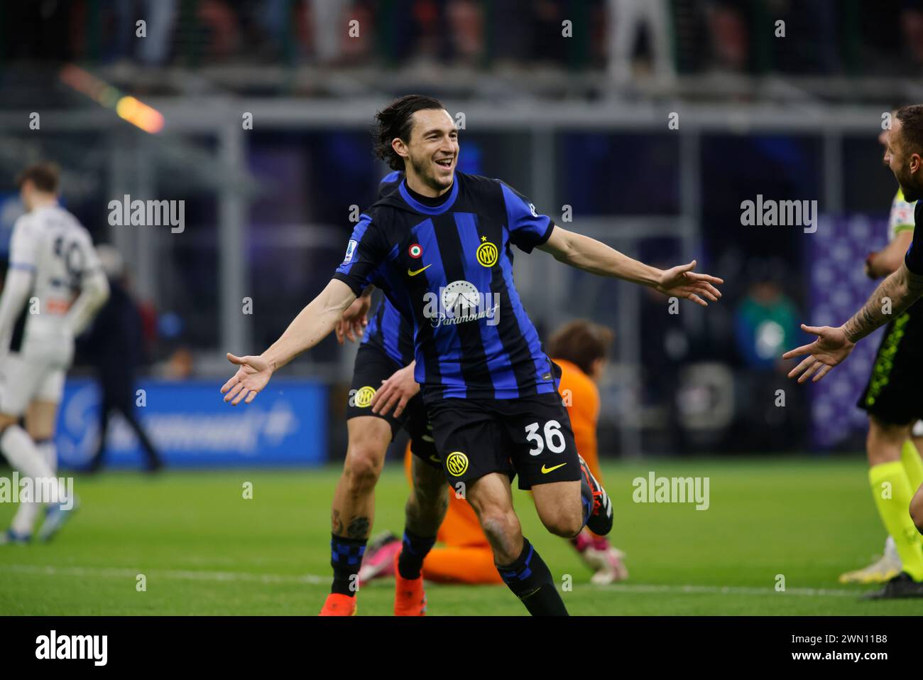 Mailand, 28. Februar 2024, italienische Serie A, Inter FC vs Atalanta BC Credit: Nderim Kaceli/Alamy Live News Stockfoto