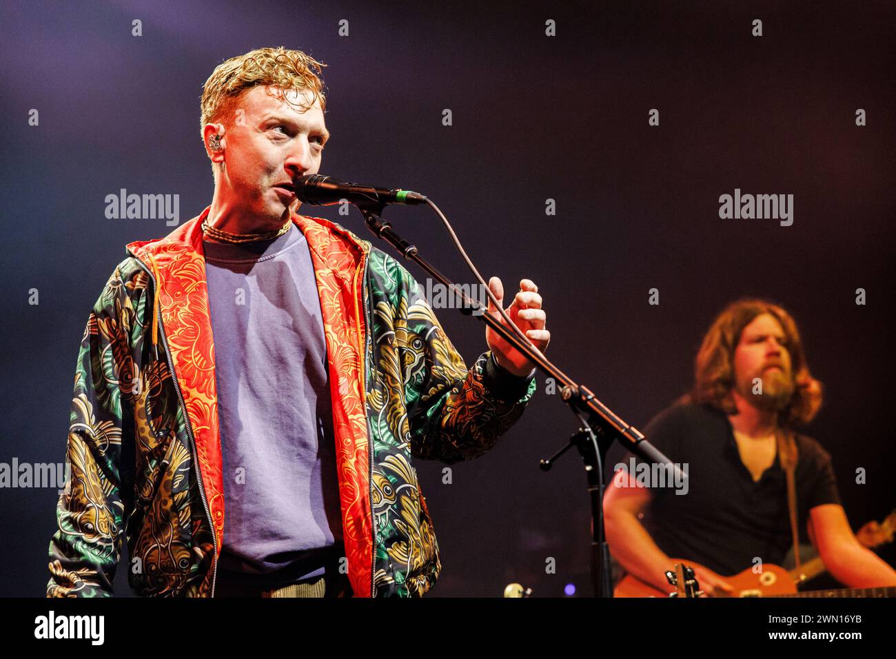 Kopenhagen, Dänemark. Februar 2024. Der amerikanische Sänger, Musiker und Songwriter Tyler Childers gibt ein Live-Konzert im VEGA in Kopenhagen. (Foto: Gonzales Photo - per lange). Stockfoto