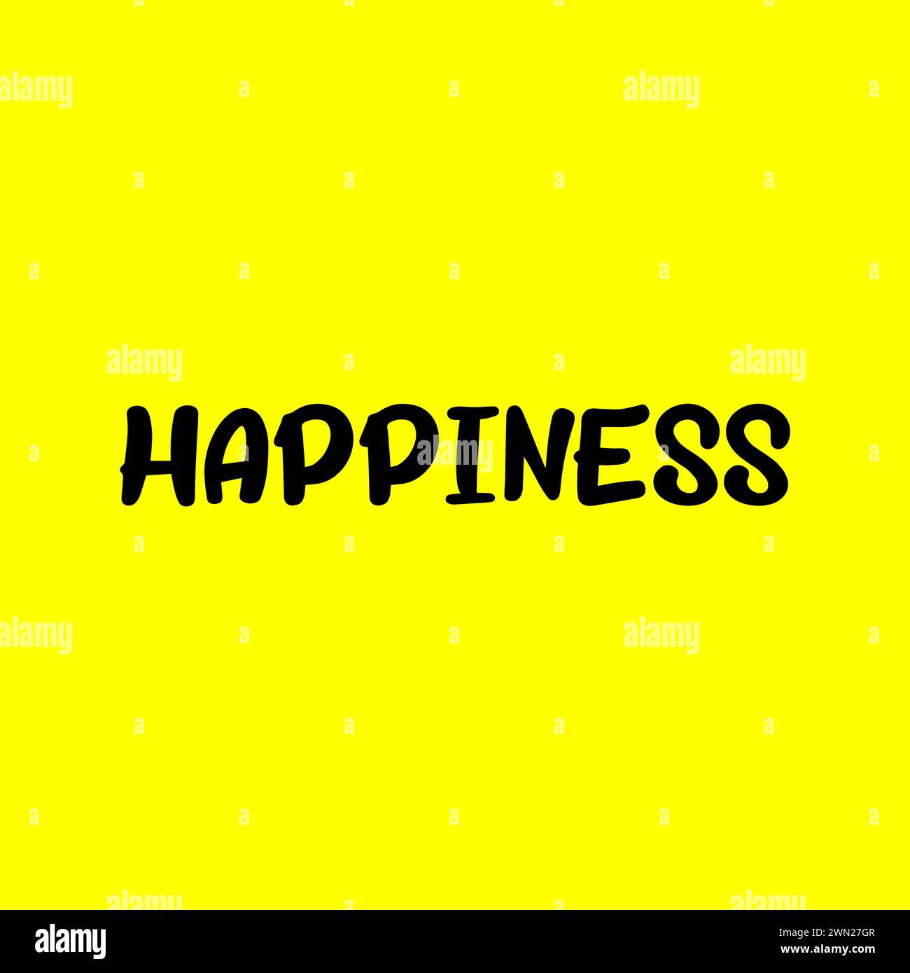 „Happiness“-Schriftzug für T-Shirt-Druck, T-Shirt-Grafik. Stock Vektor