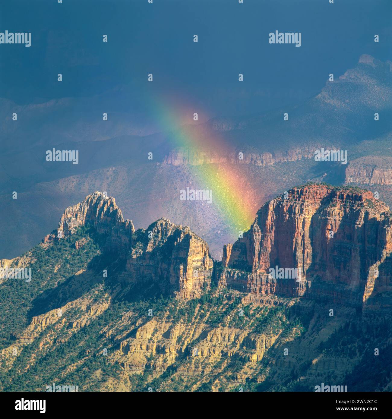 Regenbogen, Nankoweap Canyon, Grand Canyon National Park, Arizona Stockfoto