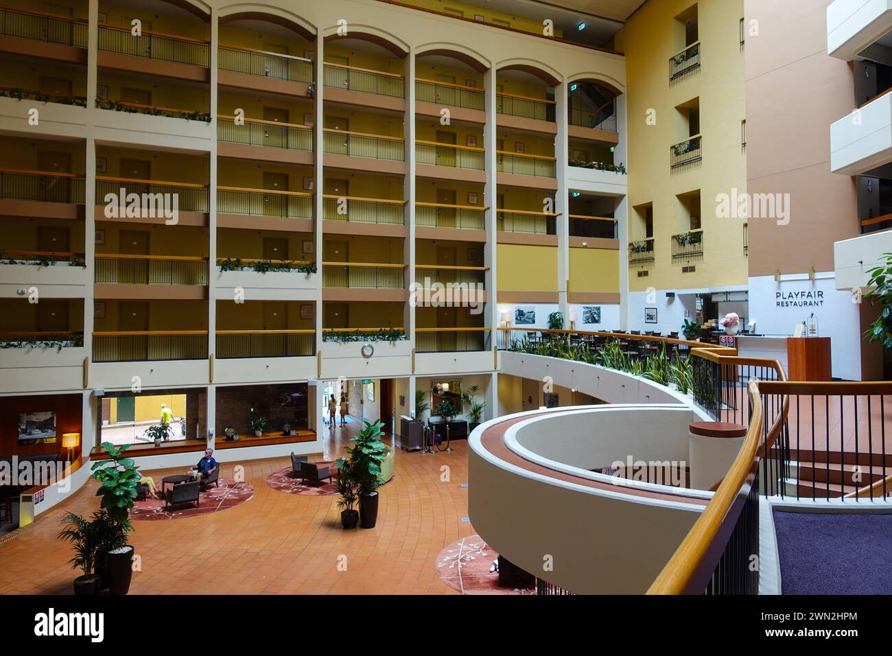 Das Sydney Harbour Hotel befindet sich an der 55 George Street im historischen Viertel Rocks. Es ist eine einzigartige Mischung aus moderner Ausstattung und historischem Charme. Die HO Stockfoto