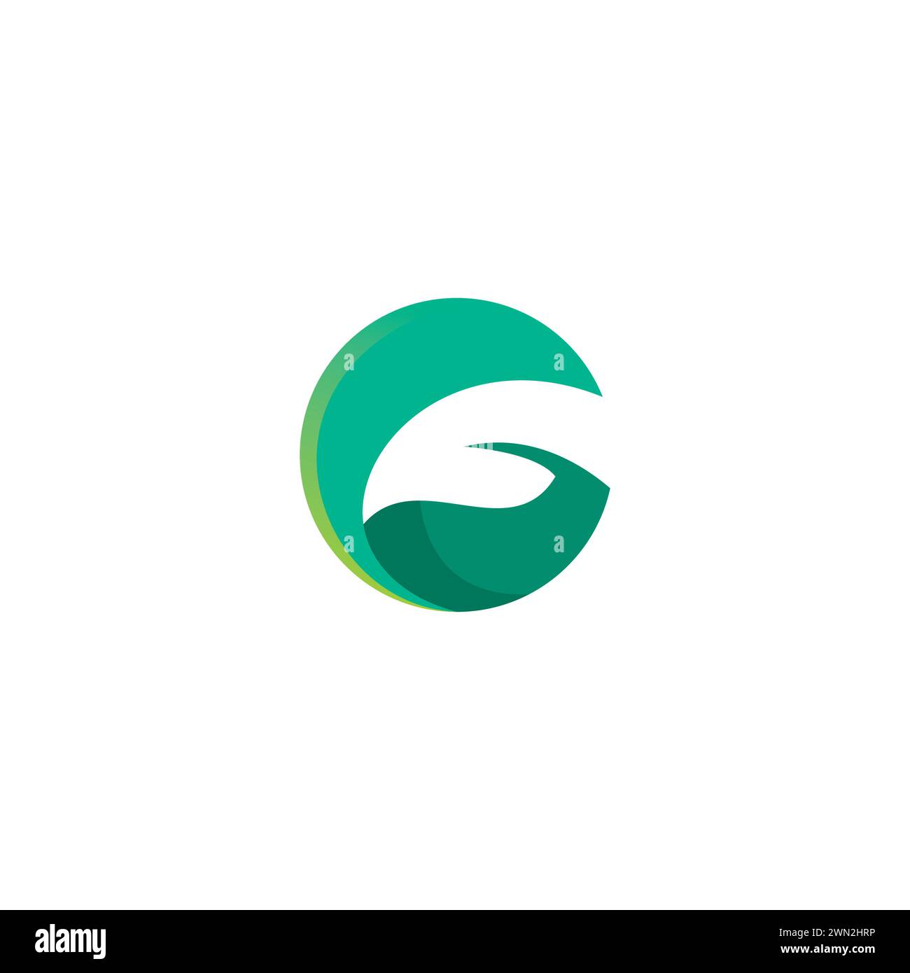 G-Blatt-Logo. Buchstabe G Nature Logo. G Anfangslogo Stock Vektor