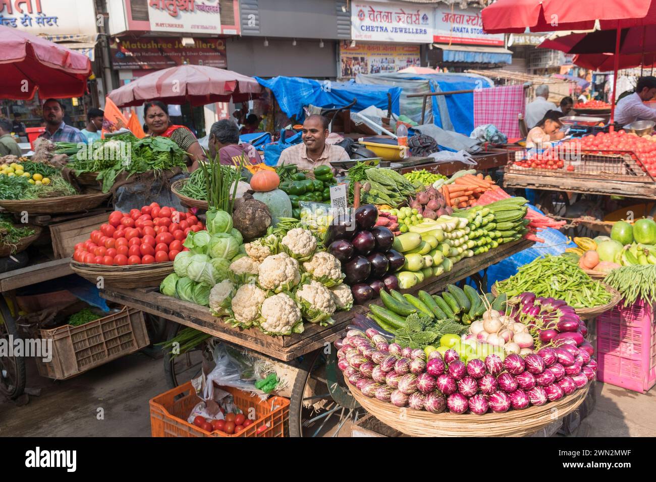 Colaba Market Mumbai Bombay Maharashtra Indien Stockfoto