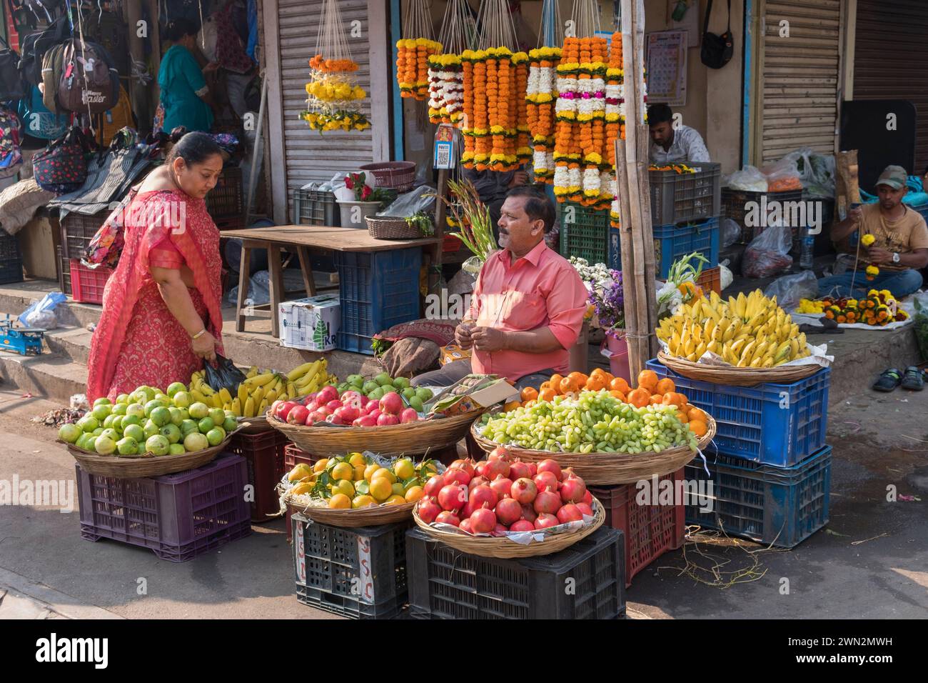 Colaba Market Mumbai Bombay Maharashtra Indien Stockfoto