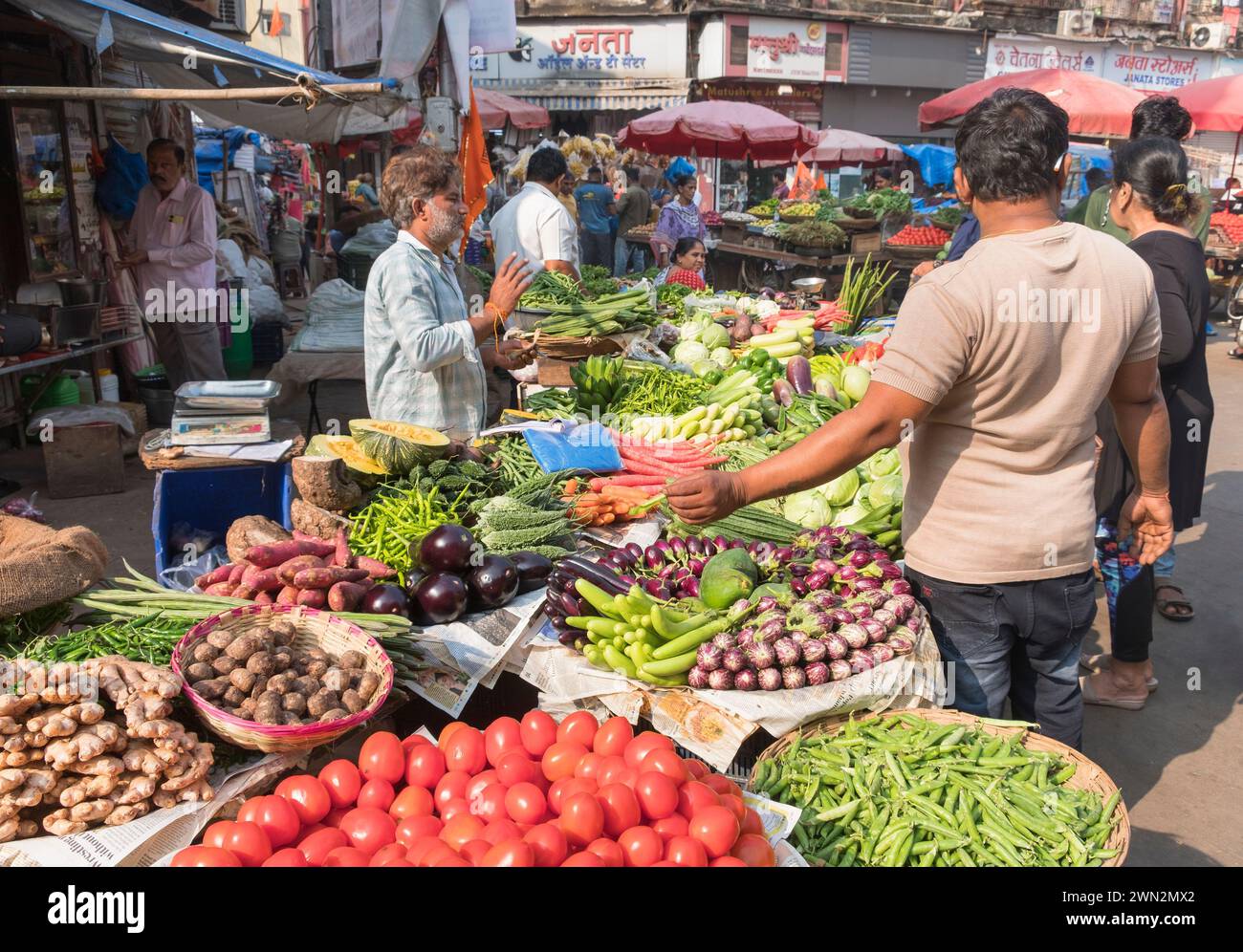 Colaba Market Mumbai Bombay Maharashtra Indien Stockfoto