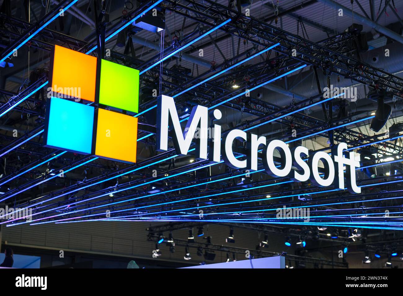 Barcelona, Hospitalet de Llobregat, Spanien, 26. Februar, 2024. Moble World Congress, MWC 2024. Kredit: Joan Gosa/Alamy Stockfoto