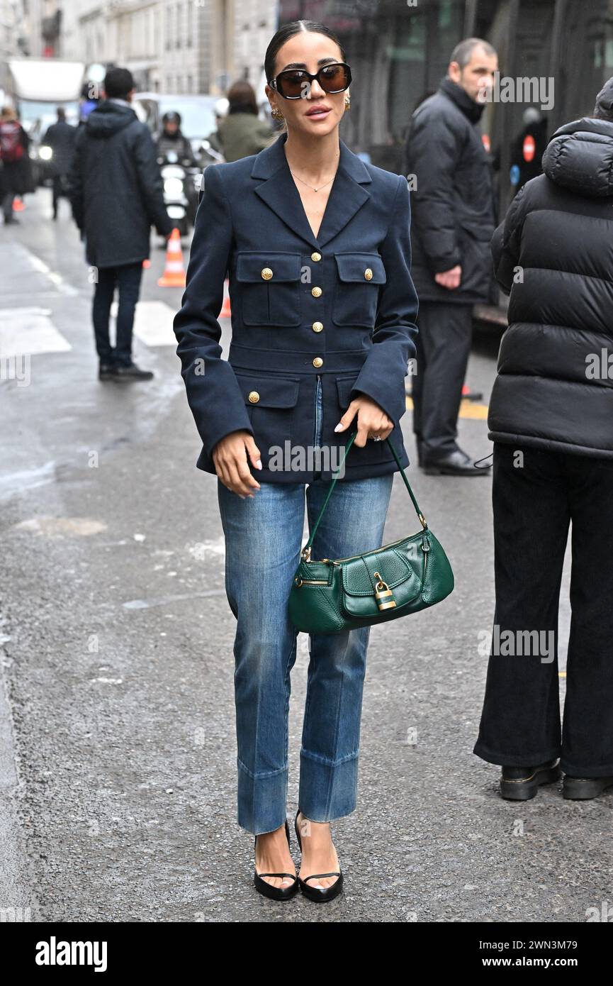 Paris, Frankreich. Februar 2024. Tamara Kalinic besuchte die Chloe-Show während der PFW am 29. Februar 2024 in Paris. Foto: Julien Reynaud/APS-Medias/ABACAPRESS.COM Credit: Abaca Press/Alamy Live News Stockfoto