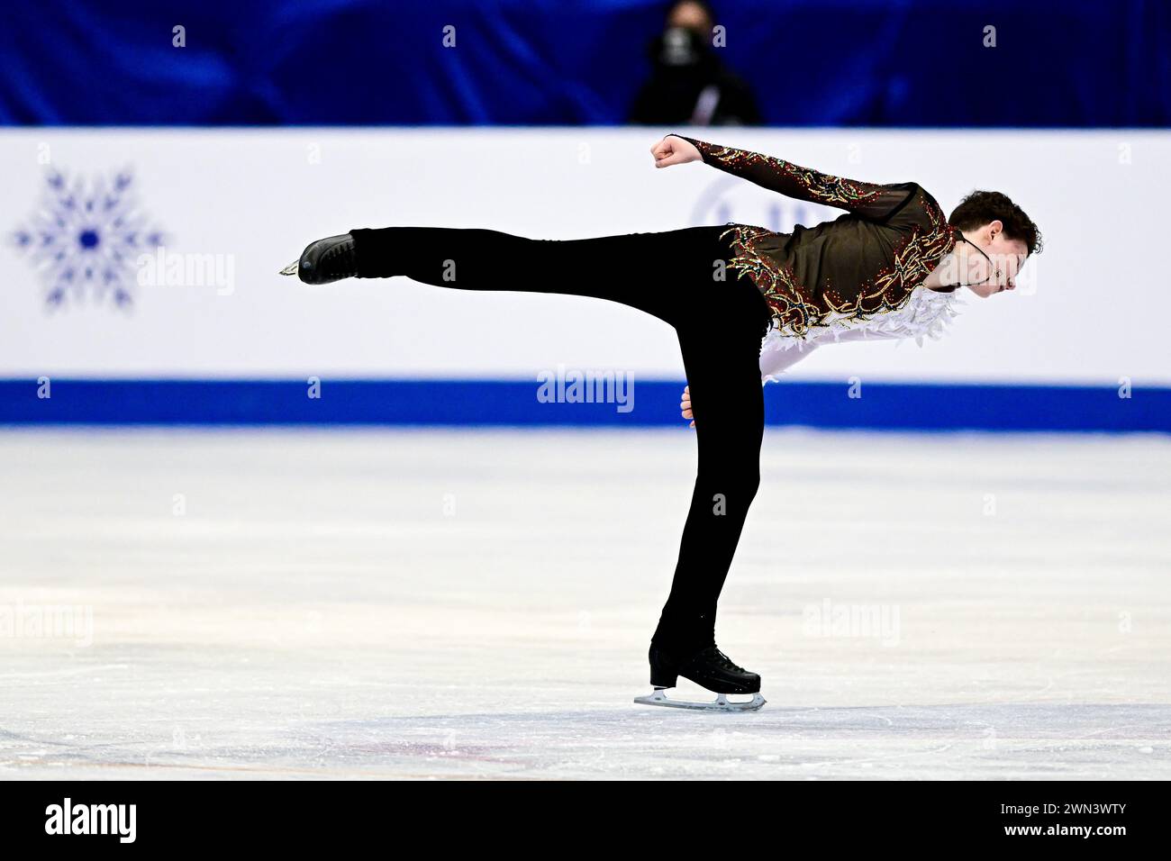 Rio NAKATA (JPN), während des Junior Men Short Program, bei der ISU World Junior Eiskunstlauf Championships 2024, in der Taipei Arena, am 29. Februar 2024 in Taipei City, Taiwan. Quelle: Raniero Corbelletti/AFLO/Alamy Live News Stockfoto